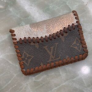 Louis Vuitton Brown and Silver Card Holder